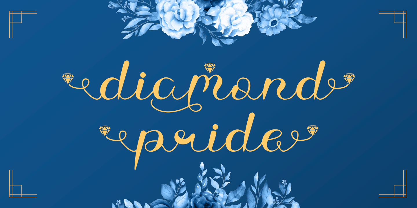 Beispiel einer Diamond Pride-Schriftart #9